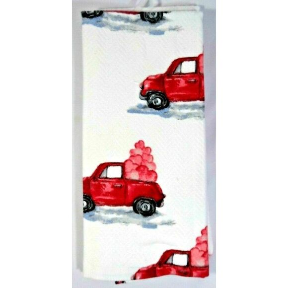 Envogue Loads of Love Valentine's Day Kitchen Towels Hearts in Truck 2pc Gift - Picture 3 of 3